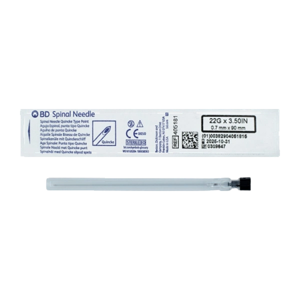 Aguja whitacre 22 G X 3 1/2 espinal c/10
