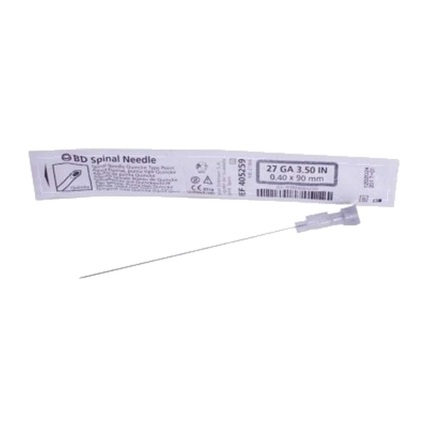 Aguja whitacre 27 G X 3 1/2 espinal