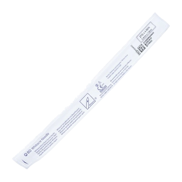 Aguja whitacre 27 G X 4 11/16 espinal